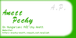 anett pechy business card